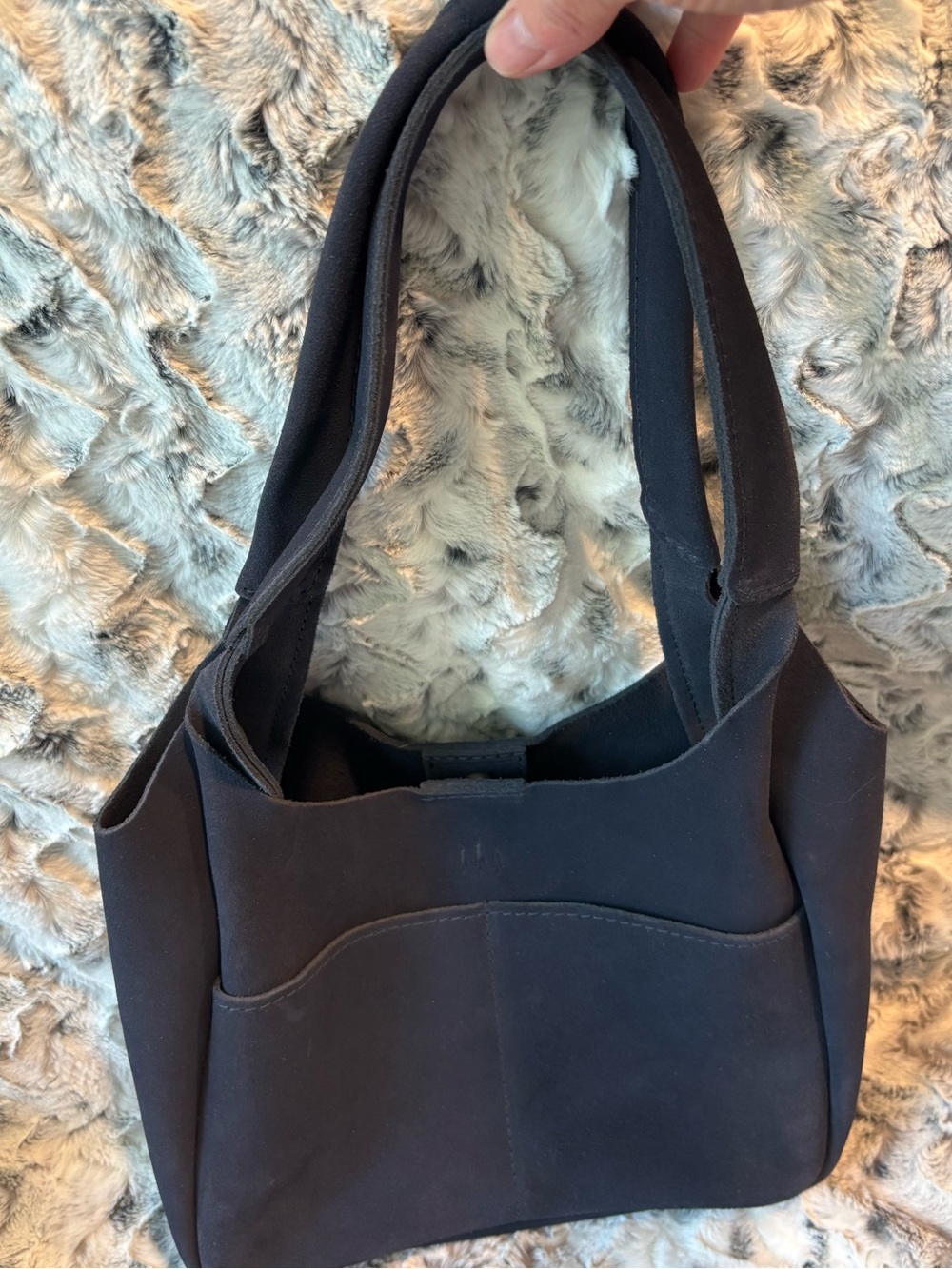 Portland Leather Alaska Blue Madison Shoulder Bag - NWOT